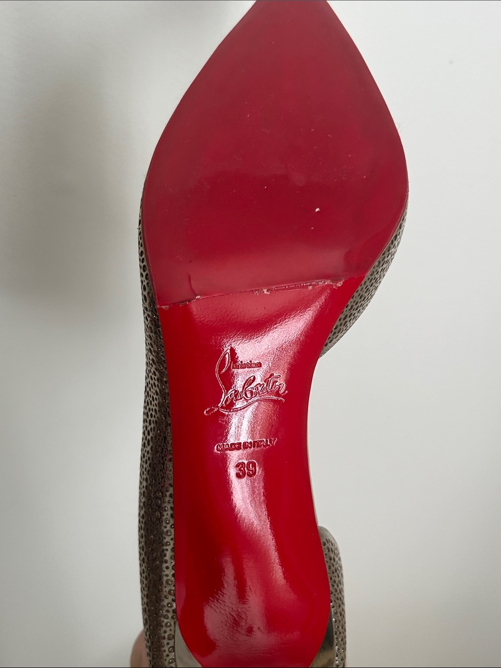 Christian Louboutin Leather Lasercut Accents D'Orsay Pumps - Picture 7 of 8